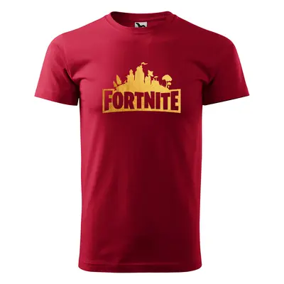 Tričko s potiskem Fortnite Pevnost Desert - červené 3XL