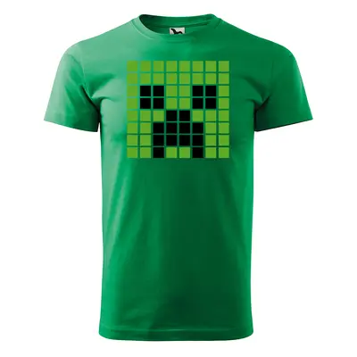 Tričko s potiskem Blocks Creeper Green - zelené 2XL