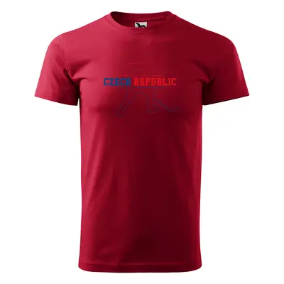 Tričko s potiskem Czech Hockey - červené 3XL