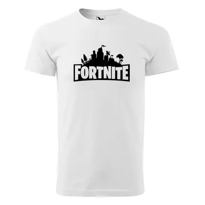 Tričko s potiskem Fortnite Pevnost - bílé XL