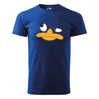 Tričko s potiskem DUCK FACE - modré 4XL