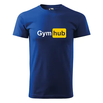 Tričko s potiskem Gymhub - modré 5XL