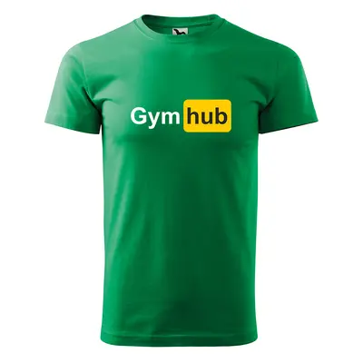 Tričko s potiskem Gymhub - zelené 4XL