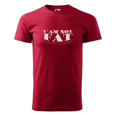 Tričko s potiskem I’am not FAT - červené 2XL