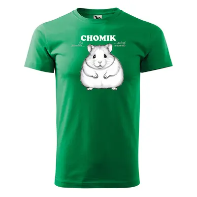 Tričko s potiskem CHOMIK - zelené 4XL