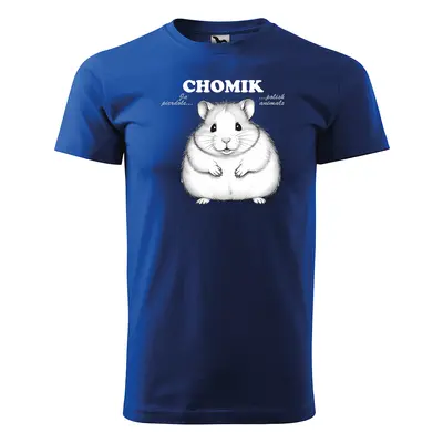 Tričko s potiskem CHOMIK - modré 5XL