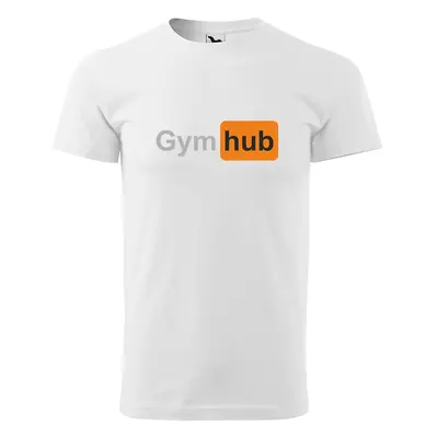 Tričko s potiskem Gymhub - bílé 4XL