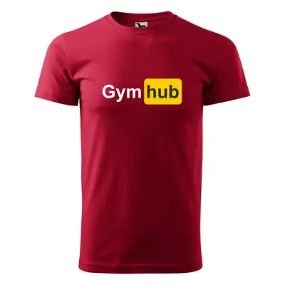 Tričko s potiskem Gymhub - červené 3XL