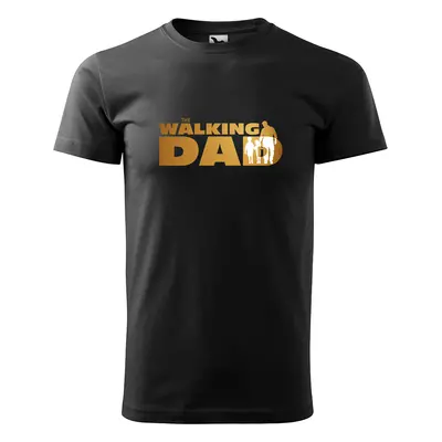 Tričko s potiskem THE WALKING DAD - černé 2XL