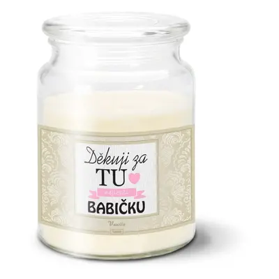 Svíčka Děkuji za tu nejlepší babičku - 500 g