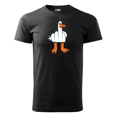 Tričko s potiskem Fuck Duck - černé 4XL