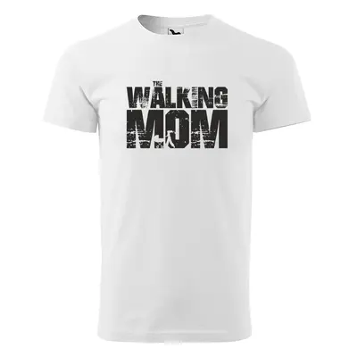 Tričko s potiskem pro maminku The walking mom - bílé L