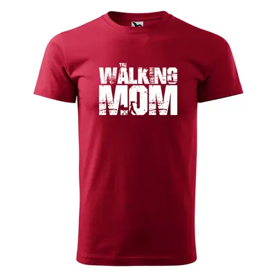 Tričko s potiskem pro maminku The walking mom - červené L