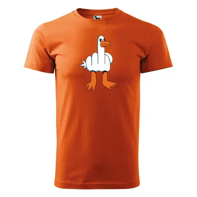 Tričko s potiskem Fuck Duck - oranžové 2XL