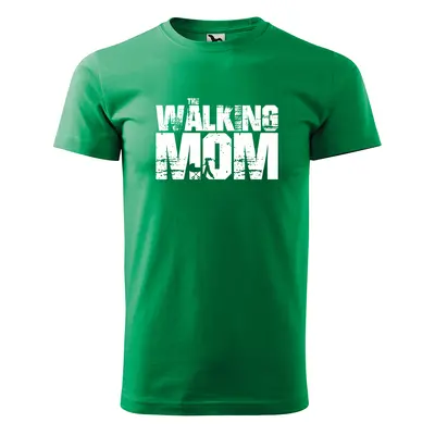 Tričko s potiskem pro maminku The walking mom - zelené L