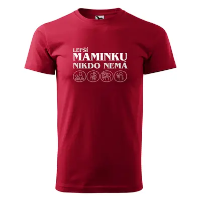 Tričko s potiskem pro maminku Lepší maminku nikdo nemá - červené 2XL