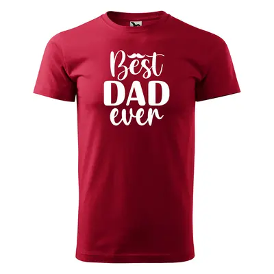 Tričko s potiskem pro tátu BEST DAD EVER - červené 2XL