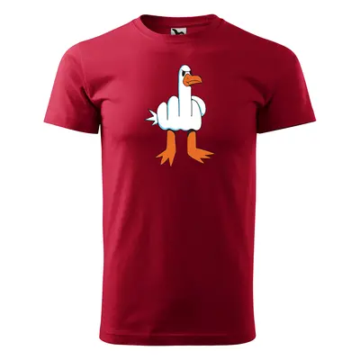 Tričko s potiskem Fuck Duck - červené 4XL