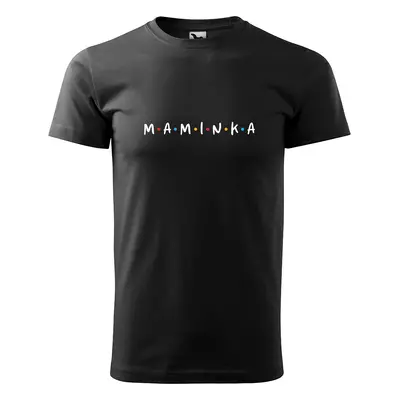 Tričko s potiskem pro maminku MAMINKA - černé 4XL