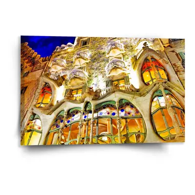 Obraz Barcelona Gaudi Casa Batllo 1 - 120x80 cm