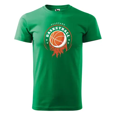 Tričko s potiskem ALLSTARS Basketball - zelené 3XL