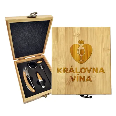 Dárková sada na víno Královna vína: 147×168×49 mm