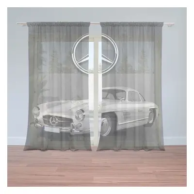 Záclony Mercedes-Benz 300 SL Šedé pozadí: 2ks 150x250cm