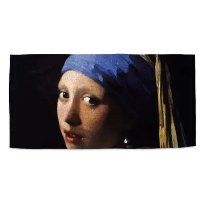 Ručník Dívka s perlou - Johannes Vermeer - 30x50 cm