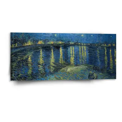 Obraz Hviezdna noc nad Rhônou - Vincent van Gogh - 110x50 cm