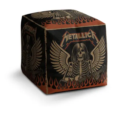 Taburet Cube METALLICA Padlý anděl: 40x40x40 cm