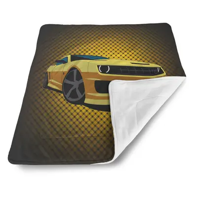 Deka pro miminko Chevrolet Camaro Žlutá mřížka - 90x120 cm