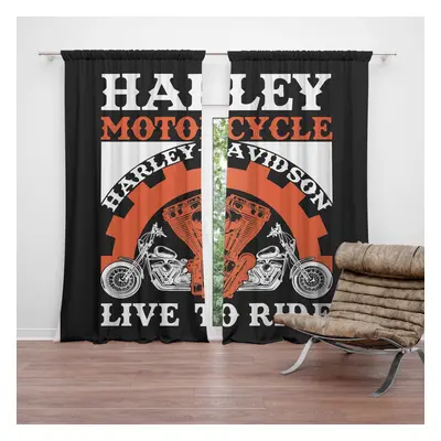 Závěs Harley-Davidson Live to ride: 2ks 140x250cm