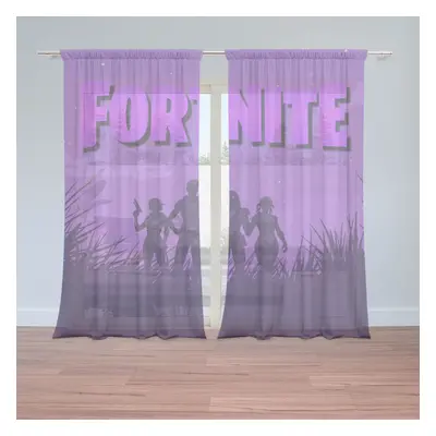 Záclony FORTNITE Fialová silueta: 2ks 150x250cm