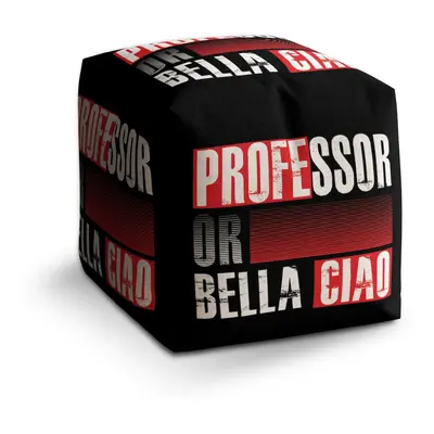 Taburet Cube La Casa de Papel Professor or Bella Ciao motiv 3: 40x40x40 cm