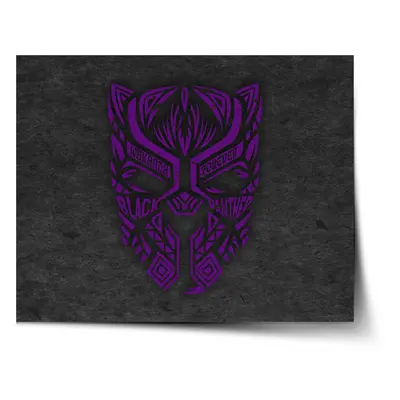 Plakát BLACK PANTHER wakanda forever Fialový - 120x80 cm