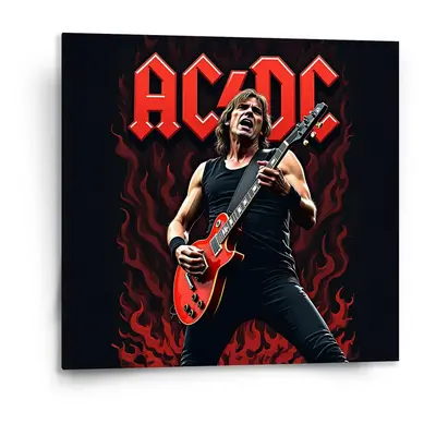 Obraz ACDC Kytarista - 110x110 cm