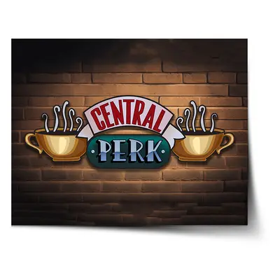 Plakát Seriál přátelé CENTRAL PERK Cihly - 120x80 cm