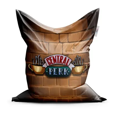 Sedací vak Seriál přátelé CENTRAL PERK Cihly - 200x140 cm