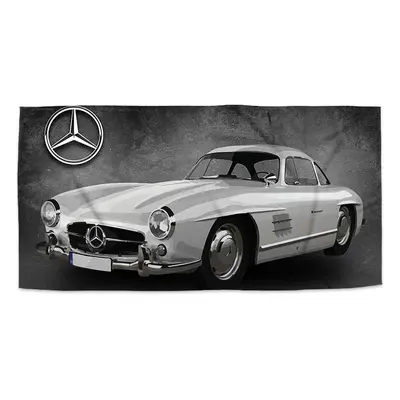 Ručník Mercedes-Benz 300 SL Šedé pozadí - 70x140 cm