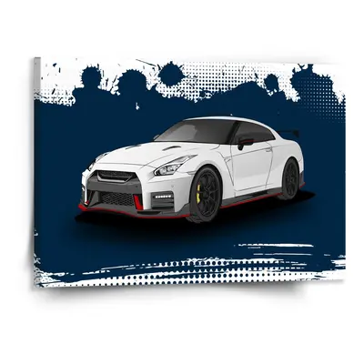 Obraz Nissan GTR 35 Modrý - 150x110 cm