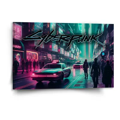 Obraz Cyberpunk 2077 Město - 120x80 cm