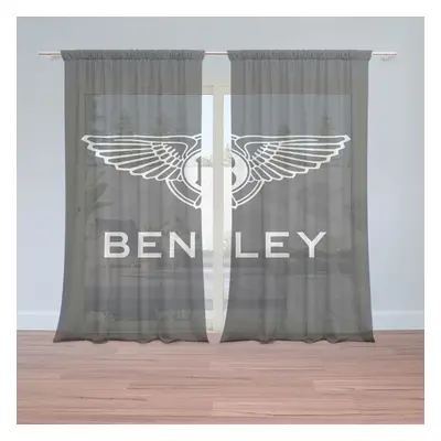 Záclony Logo Bentley Černý: 2ks 150x250cm