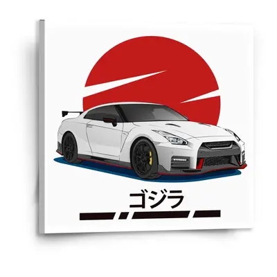 Obraz Nissan GTR 35 Japonské slunce - 110x110 cm