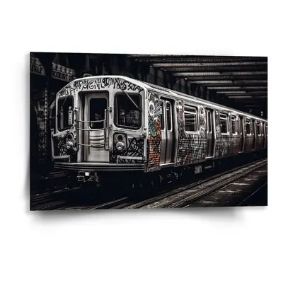 Obraz Městské metro s graffiti - 60x40 cm