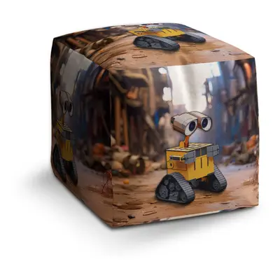 Taburet Cube Wall-E robot Město: 40x40x40 cm