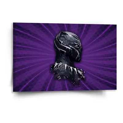 Obraz BLACK PANTHER z profilu Fialový - 120x80 cm