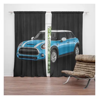 Závěs Mini sedan Černé pozadí: 2ks 140x250cm