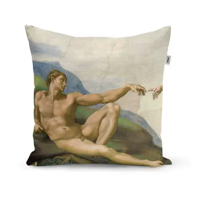 Polštář Stvoření Adama - Michelangelo Buonarroti - 50x50 cm