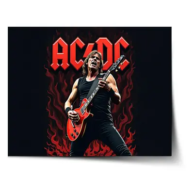 Plakát ACDC Kytarista - 120x80 cm