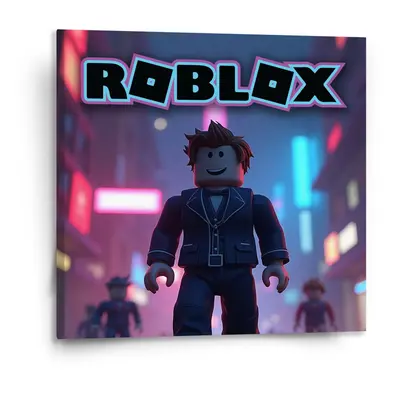 Obraz ROBLOX Neonové město - 110x110 cm